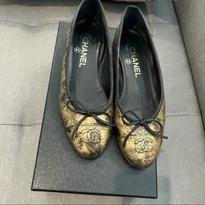 Authentic Chanel ballerina flats.